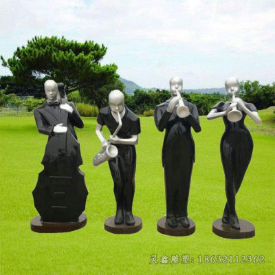 不锈钢吹拉弹唱城市雕塑