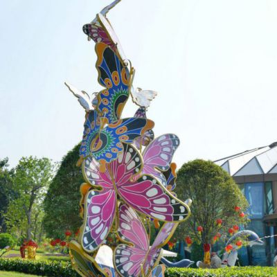 不锈钢蝴蝶动物雕塑