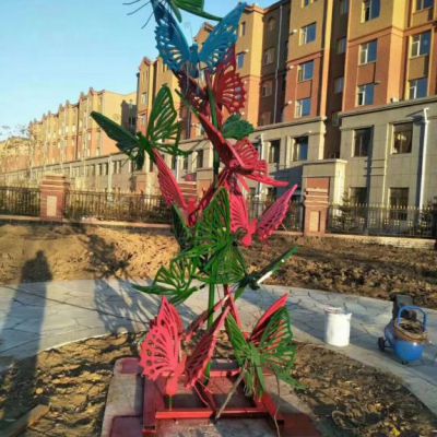 不锈钢蝴蝶动物雕塑