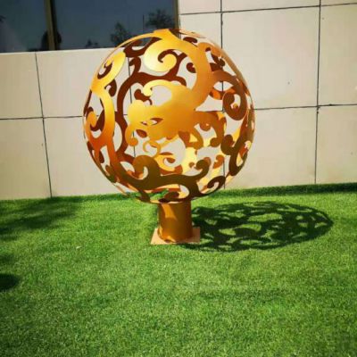 不锈钢镂空球雕塑