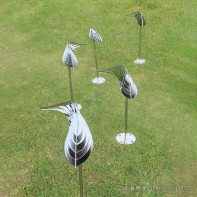 镜面鱼不锈钢动物雕塑