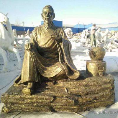 张仲景人物景观铜雕