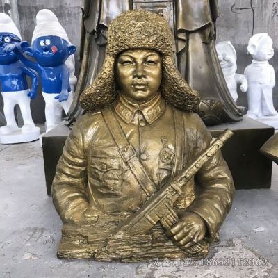 雷锋半身像人物铜雕