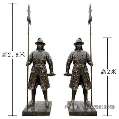 蒙古士兵人物铜雕