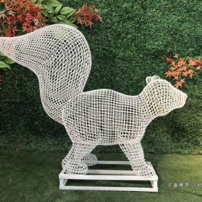 不锈钢松鼠动物雕塑